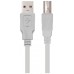 CABLE USB 2.0 IMPRESORA, TIPO A/M-B/M 1.8M GRIS NANOCABLE