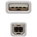 CABLE USB 2.0 IMPRESORA, TIPO A/M-B/M 1.8M GRIS NANOCABLE
