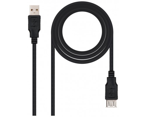 CABLE USB 2.0 PROLONGACION A/M-A/H 1M NEGRO NANOCABLE