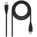 CABLE USB 2.0 PROLONGACION A/M-A/H 1M NEGRO NANOCABLE