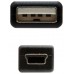 CABLE USB 2.0 A/M-MINI USB B/M 0.5M NEGRO NANOCABLE