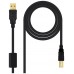 CABLE USB 2.0 IMPRESORA HQ FERRITA A/M-B/M 3M NANOCABLE