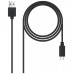 CABLE USB 2.0 3A, TIPO C USB-C/M-A/M 3M NEGRO NANOCABLE