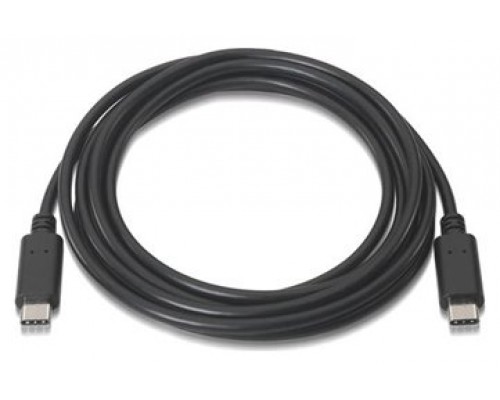 CABLE USB 2.0 3A, TIPO USB-C/M-USB-C/M NEGRO 2.0M NANOCABLE