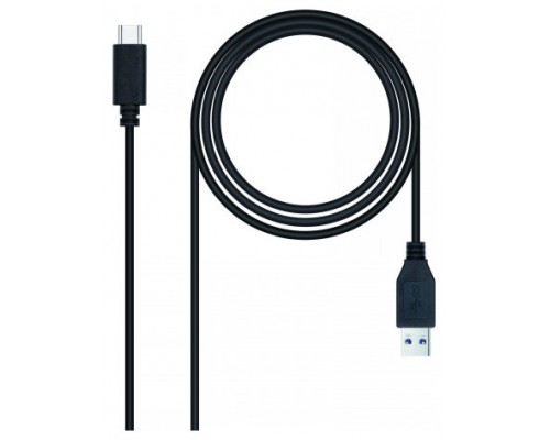 CABLE USB 3.1 GEN2 10GBPS 3A, TIPO USB-C/M-A/M, NEGRO 1.5M NANOCABLE