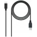 CABLE USB 3.1 GEN2 10GBPS 3A, TIPO USB-C/M-A/M, NEGRO 1.5M NANOCABLE