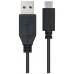 CABLE USB 3.1 GEN2 10GBPS 3A, TIPO C USB-C/M-A/M 1M NEGRO NANOCABLE