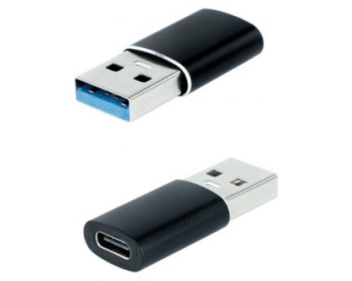 ADAPTADOR USB-A/M 3.1 A USB-C/H ALUMINIO NEGRO NANOCABLE