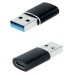 ADAPTADOR USB-A/M 3.1 A USB-C/H ALUMINIO NEGRO NANOCABLE