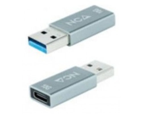 ADAPTADOR USB-A/M 3.1 GEN2 A USB-C/H ALUMINIO GRIS NANOCABLE