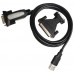 CONVERSOR USB IMPRESORA A SERIE A/M-RS232 DB9/M DB25M 1.8M NEGRO NANOCABLE