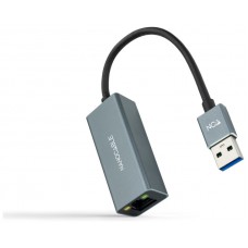 CONVERSOR USB 3.0 A ETHERNET GIGABIT 10/100/1000MBPS 0.15M NANOCABLE ALUMINIO GRIS