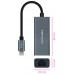 CONVERSOR USB-C A ETHERNET GIGABIT 10/100/1000MBPS 0.15M NANOCABLE ALUMINIO GRIS