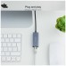 CONVERSOR USB-C A ETHERNET GIGABIT 10/100/1000MBPS 0.15M NANOCABLE ALUMINIO GRIS