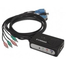 KVM SWITCH VGA USB 1U-2PC+CABLE NANOCABLE