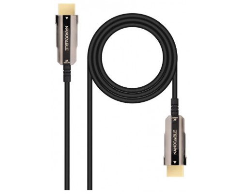 CABLE HDMI V2.0 AOC 4K@60HZ 18Gbps NEGRO 15 M NANOCABLE