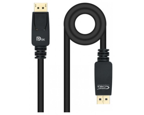 CABLE DISPLAYPORT 1.4 VERTIFICADO VESA M/M NEGRO 3M NANOCABLE