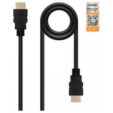 CABLE HDMI V2.0 CERTIFICADO 4K 60HZ 18 GBPS A/M-A/M NEGRO 2.0M