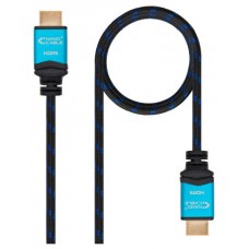 CABLE HDMI V2.0 4K 60HZ 18GBPS, AM-AM, NEGRO 3M NANOCABLE