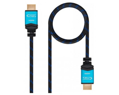 CABLE HDMI V2.0 4K 60HZ 18GBPS, AM-AM, NEGRO 5M NANOCABLE