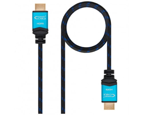 CABLE HDMI V2.0 4K 60HZ 18GBPS, AM-AM, NEGRO 7M NANOCABLE