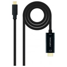 CABLE CONVERSOR USB-C/M A HDMI/M 4K@30HZ 1.8M NEGRO NANOCABLE