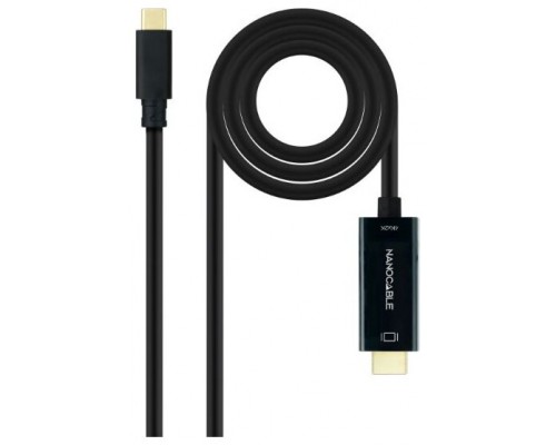 CABLE CONVERSOR USB-C/M A HDMI/M 4K@30HZ 1.8M NEGRO NANOCABLE