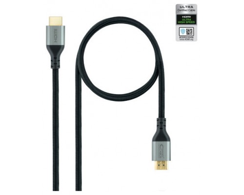 CABLE HDMI 2.1 CERTIFICADO ULTRA HS M-M 1M NEGRO NANOCABLE