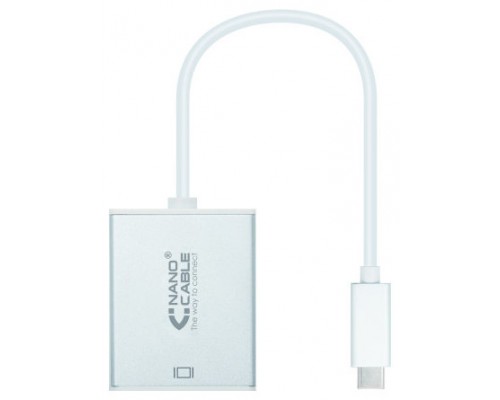 CONVERSOR USB-C A VGA, USB-C/M-VGA/H, ALUMINIO 0.1M NANOCABLE