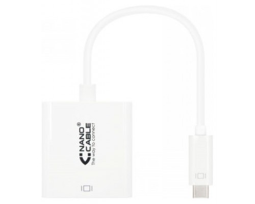 CABLE CONVERSOR USB-C A HDMI 4K 0.15M BLANCO NANOCABLE