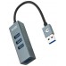 HUB USB 3.0 NANOCABLE 4xUSB 10CM GRIS