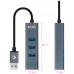 HUB USB 3.0 NANOCABLE 4xUSB 10CM GRIS