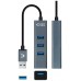 HUB USB 3.0 NANOCABLE 4xUSB 10CM GRIS