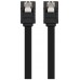 CABLE DATOS SATA 3 6G CON ANCLAJES 0.5M NEGRO NANOCABLE