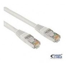 CABLE RED LATIGUILLO RJ45 CAT.5E UTP AWG24,1M GRIS NANOCABLE