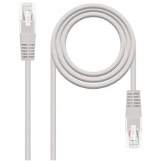 CABLE RED LATIGUILLO RJ45 CAT.6 UTP AWG24,0.5M GRIS NANOCABLE