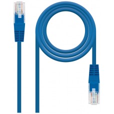 CABLE RED LATIGUILLO RJ45 CAT.6 UTP AWG24,1M AZUL NANOCABLE