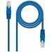 CABLE RED LATIGUILLO RJ45 CAT.6 UTP AWG24,1M AZUL NANOCABLE