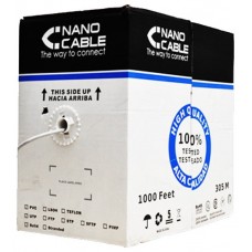 BOBINA 305M CAT.6 FTP RIGIDO RJ45 AWG24 APANTALLADO NANOCABLE