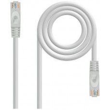CABLE RED LATIGUILLO RJ45 CAT.6A LSZH UTP AWG24, 3M GRIS NANOCABLE