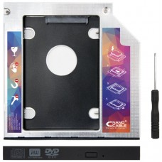 ADAPTADOR HDD/SSD 2.5" 9.5MM PARA UNIDAD OPTICA 12.7MM NANOCABLE