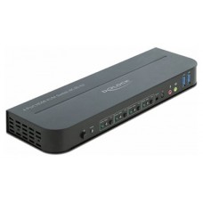 KVM Delock Conmutador HDMI 4x1 KVM 4K 60 Hz con USB 3.0 y audio