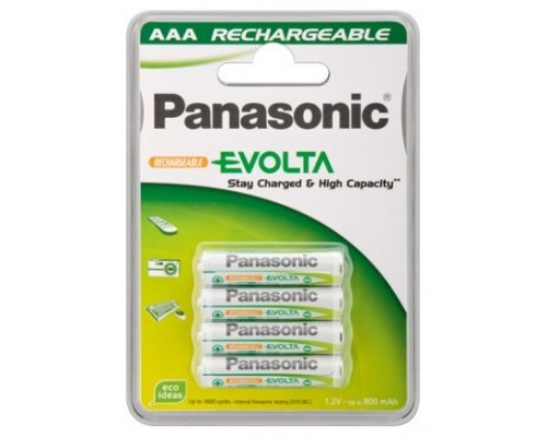 PILAS PANASONIC AAA ALKALINE 1.2V 4 UNIDADES RECARGABLE