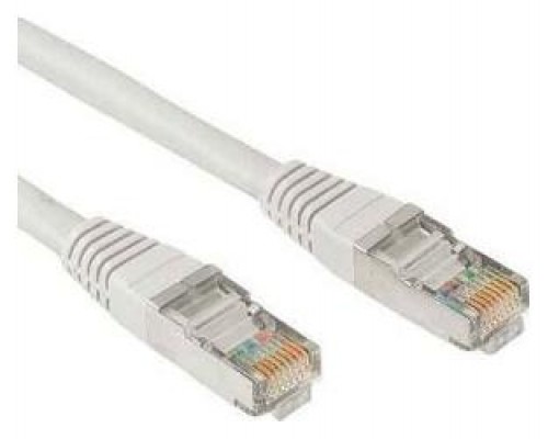 CABLE RED LATIGUILLO RJ45 CAT.5E UTP AWG24,0.5M GRIS NANOCABLE