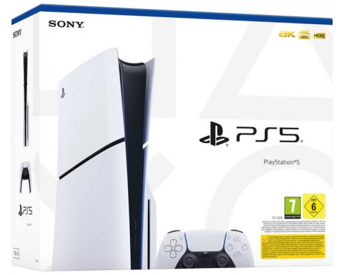 CONSOLA SONY PS5 SLIM LECTOR CHASIS D + UNCHARTED LEGADO LADRONES + HELLDIVERS 2