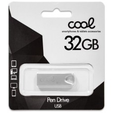 Pen Drive USB x32 GB 2.0 COOL Metal KEY Plata
