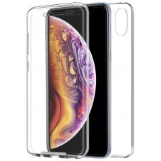 Funda COOL Silicona 3D para iPhone XS Max (Transparente Frontal + Trasera)