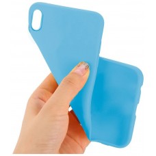 Funda COOL Silicona para iPhone XS Max (Celeste)
