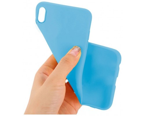 Funda COOL Silicona para iPhone XS Max (Celeste)