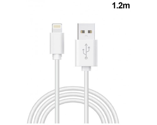 Cable USB Compatible COOL Lightning para iPhone / iPad (1.2 metros) Blanco